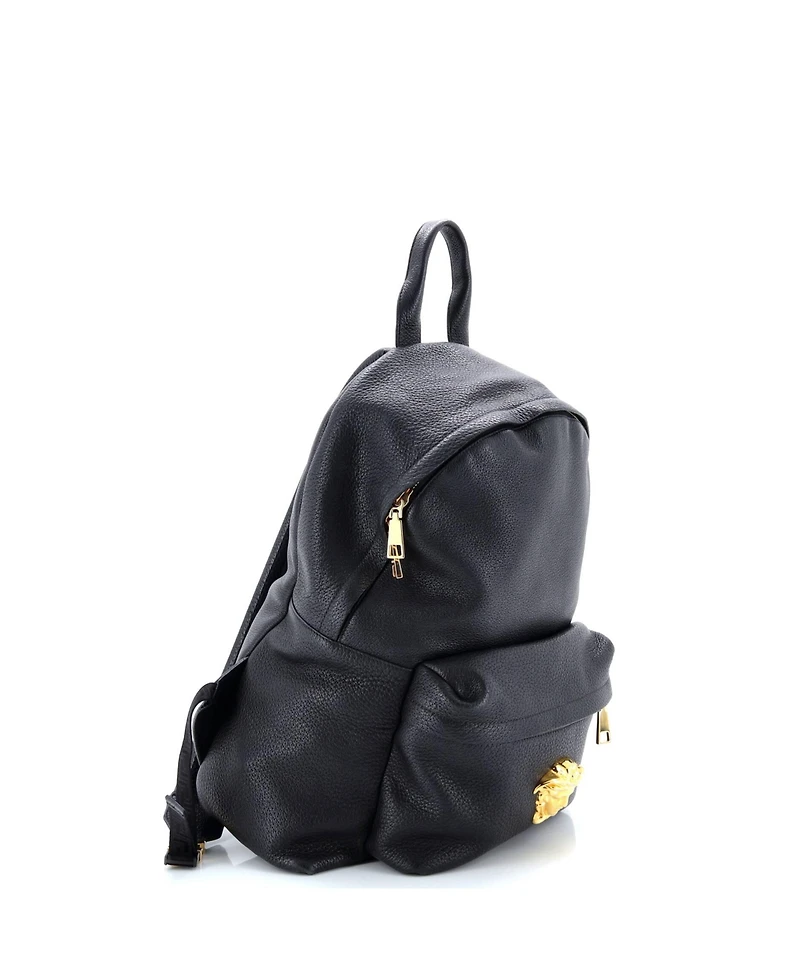 Pre-Owned Versace Large Medusa Zip Backpack Leather