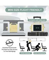 Small Gym Bag 9 inch, Mini Duffle Bag with Adjustable Strap, Lightweight Carry On Sport Bag for Women Girls (Light Yellow)