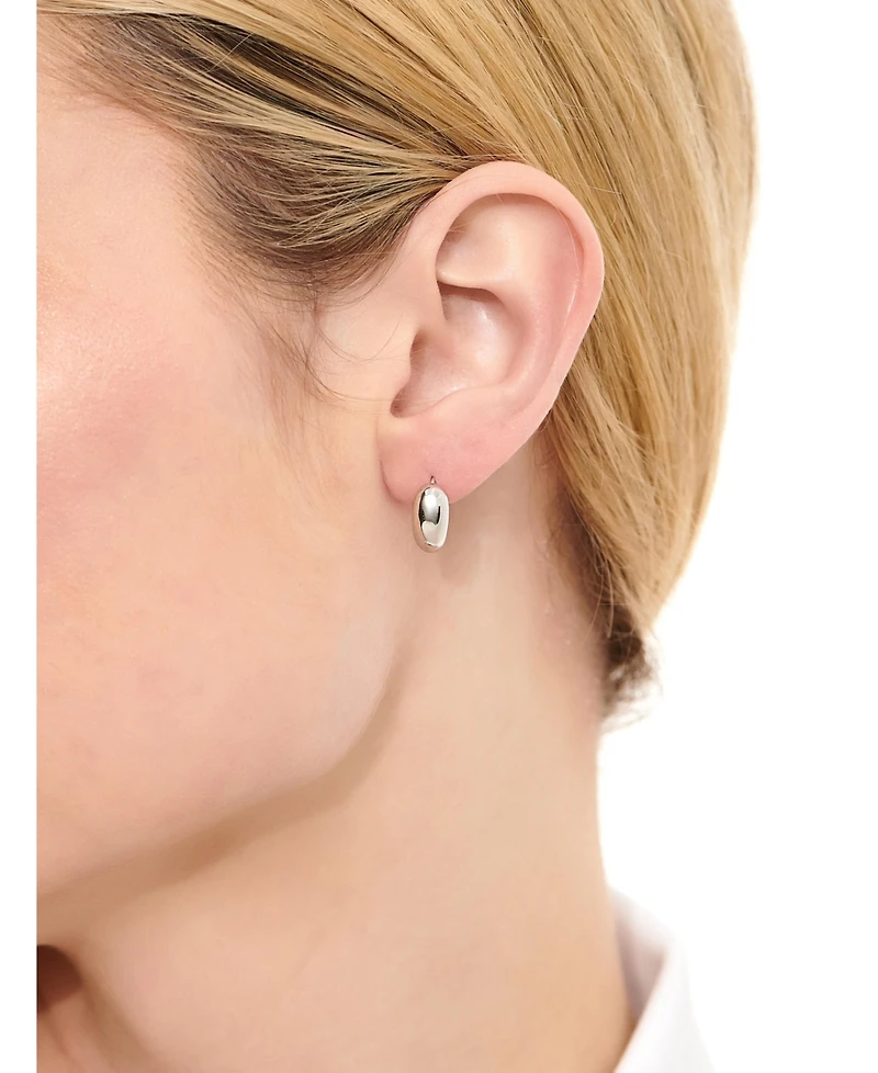 Devata Teardrop Hoop Earrings in Sterling Silver