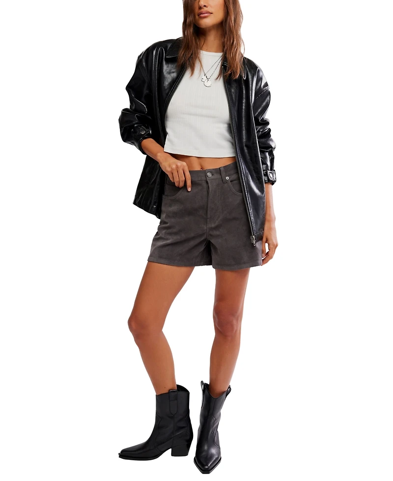 Free People Women's Tippi Faux Suede Shorts