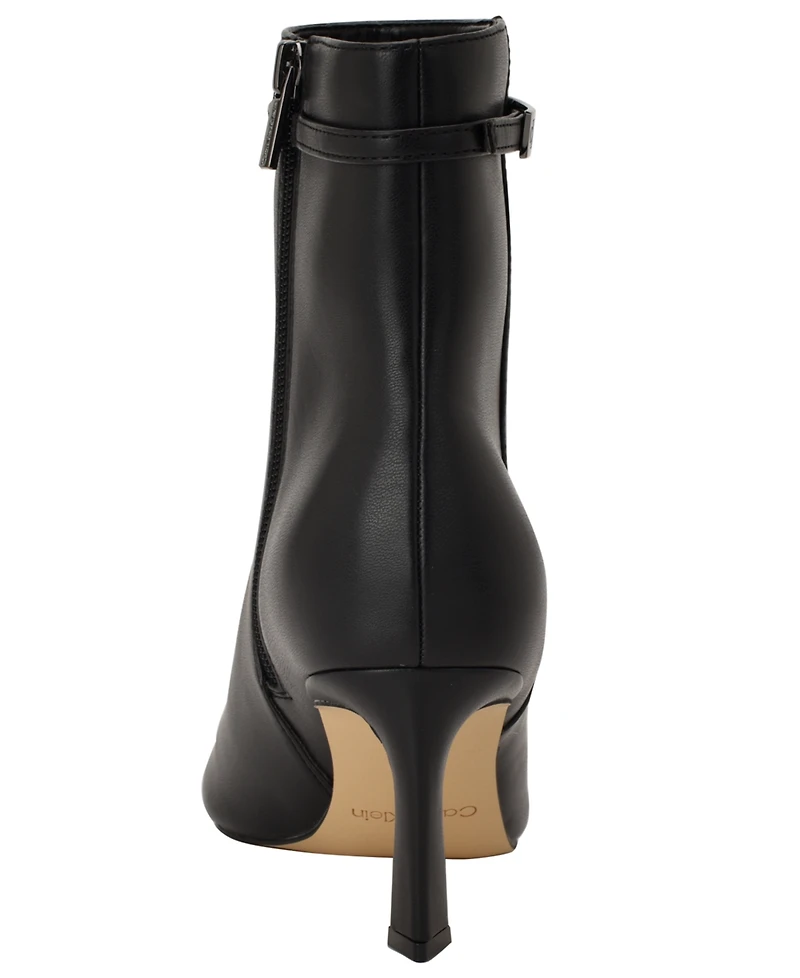 Calvin Klein Women's Alenna Buckle Strap Stiletto Booties