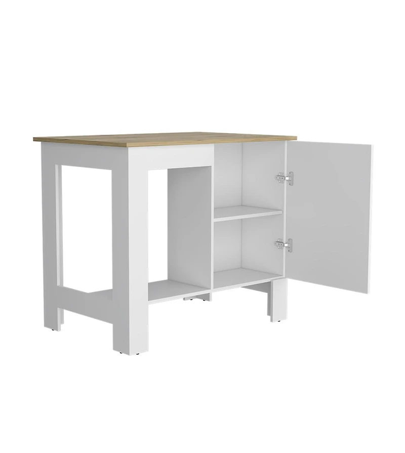 Slickblue Freestanding Kitchen Island Table with Ample Storage for Cooking Essentials