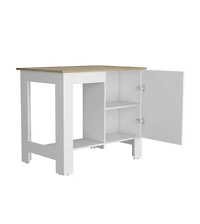 Slickblue Freestanding Kitchen Island Table with Ample Storage for Cooking Essentials