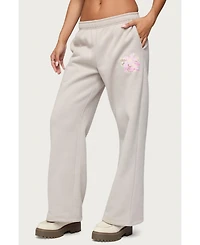 Edikted Womens Wild Petal Sweatpants