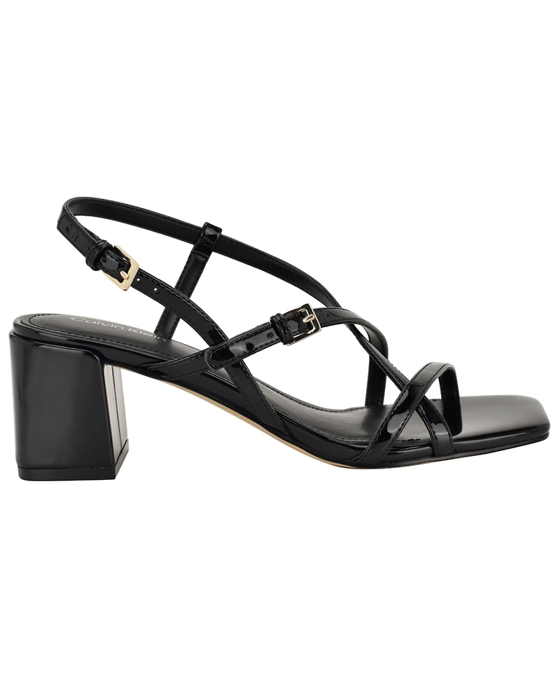 Calvin Klein Women's Pandy Strappy Block Heel Sandals