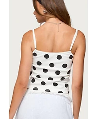 Edikted Womens Lynne Polka Dot Tank Top