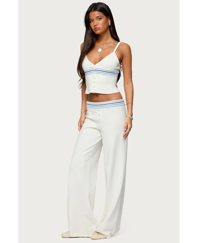 Edikted Women's Miya Stripey Knit Pants
