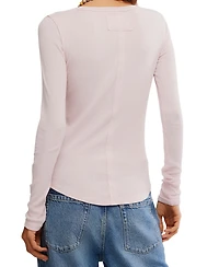 Free People Women's Long-Sleeve Henley Top