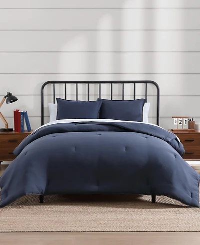 Tommy Hilfiger Solid Microfiber 7-Pc. Comforter Set, Full/Queen