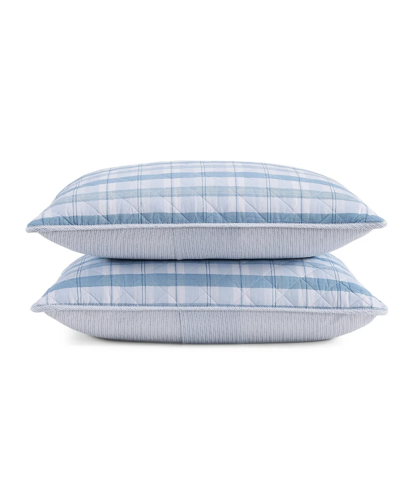 Tommy Hilfiger Dreamy Plaid Cotton Reversible -Pc. Quilt Set