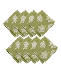 Elrene Falling Leaves Jacquard Cotton Napkins, Set of 8