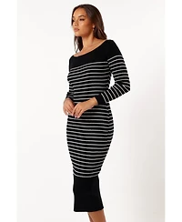 Petal and Pup Womens Baxtor Off The Shoulder Midi Dress