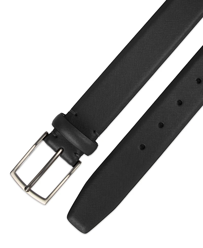 Alfani Men's Modern Feather Edge Saffiano Dress Belt, Macy's Exclusive