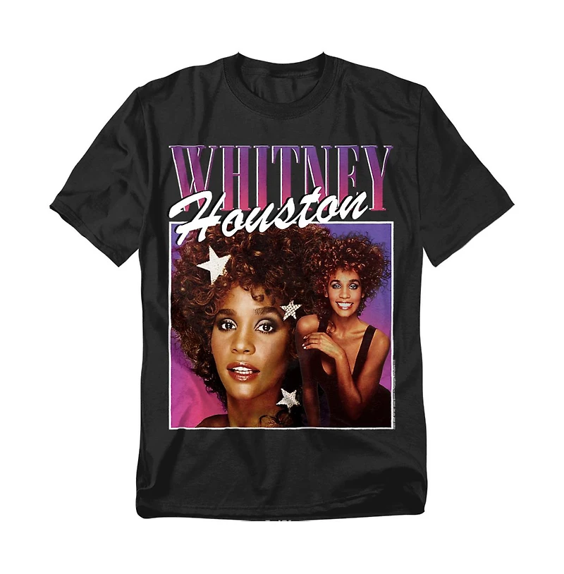 Logovision Men's Whitney Houston She's A Star T Shirt