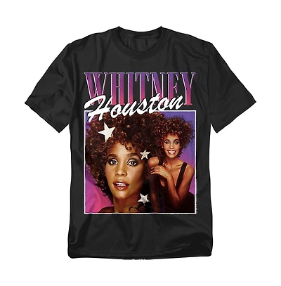 Logovision Men's Whitney Houston She's A Star T Shirt
