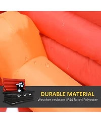 Homcom Inflatable Halloween Vampire Coffin Yard Decoration Waterproof Light Up