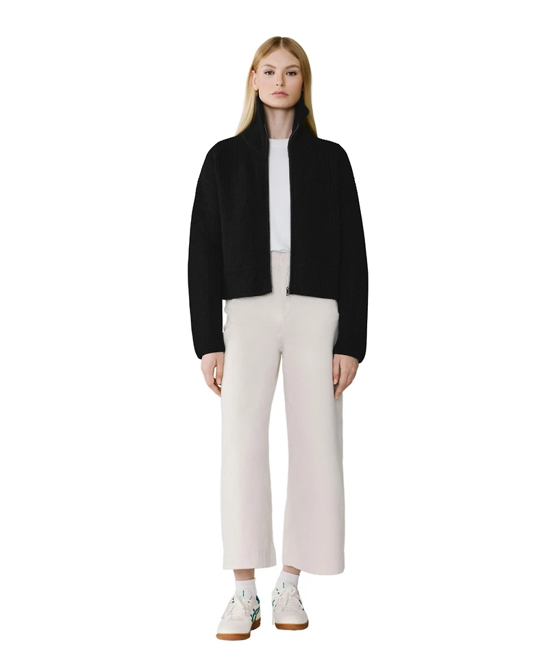 Soia & Kyo Womens Noelle Wool Blend Cropped Cardigan