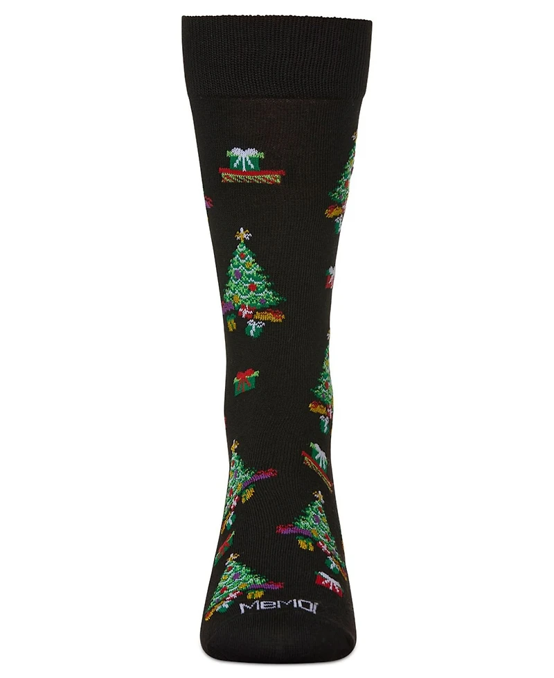 MeMoi Men's Gifted Trees Holiday Crew Socks