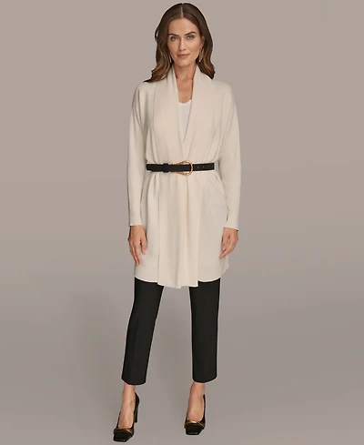 Donna Karan New York Women's Belted Open-Front Cardigan