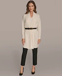 Donna Karan New York Women's Belted Open-Front Cardigan