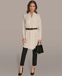 Donna Karan New York Women's Belted Open-Front Cardigan