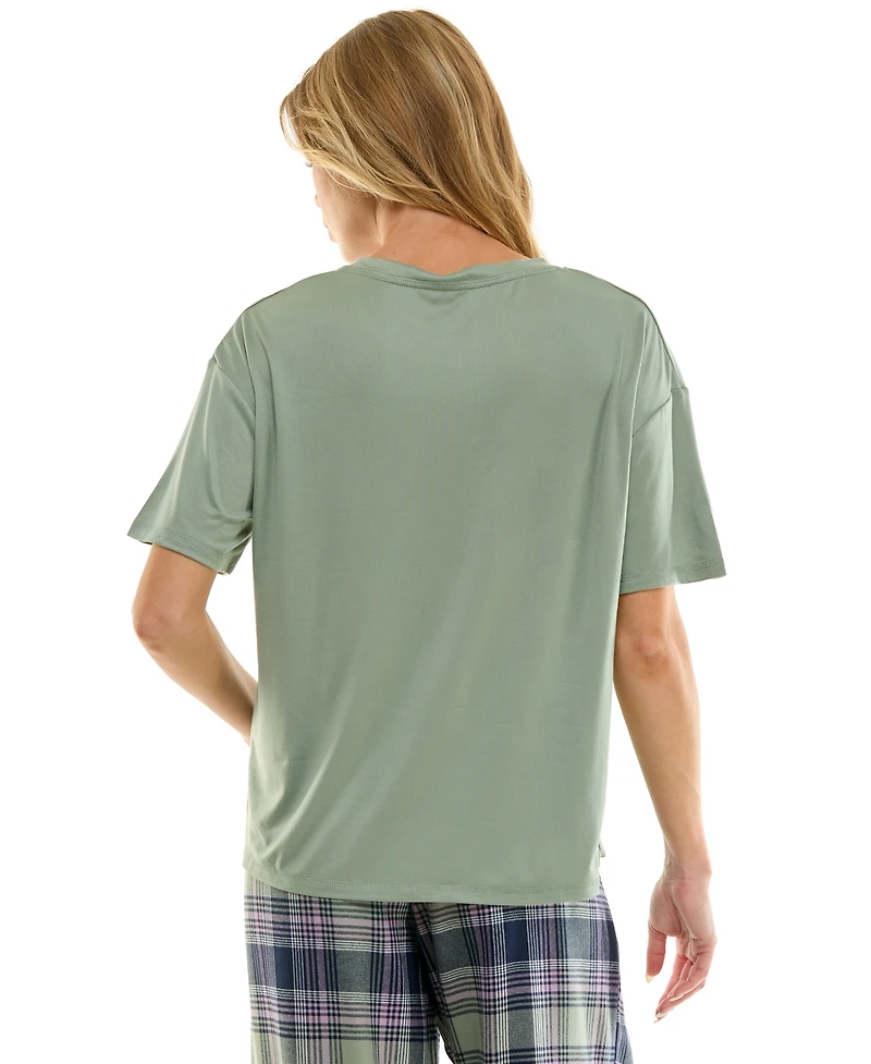 Roudelain Women's Drop Shoulder Crew Neck T-Shirt