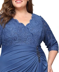 Alex Evenings Plus Embellished Empire-Waist Gown