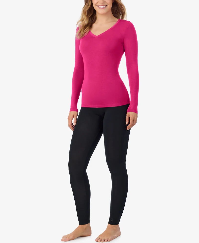 Cuddl Duds Petite V-Neck Long-Sleeve Top