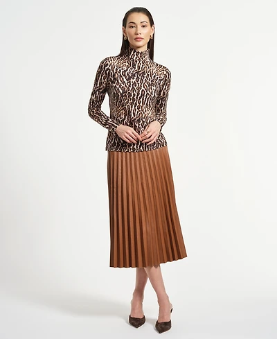 Isaac Mizrahi Women's Long Sleeve Layering Turtle Neck Top