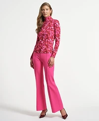 Isaac Mizrahi Women's Long Sleeve Layering Turtle Neck Top