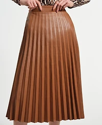 Isaac Mizrahi Women's A-Line Pleated Skirt