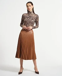 Isaac Mizrahi Women's A-Line Pleated Skirt