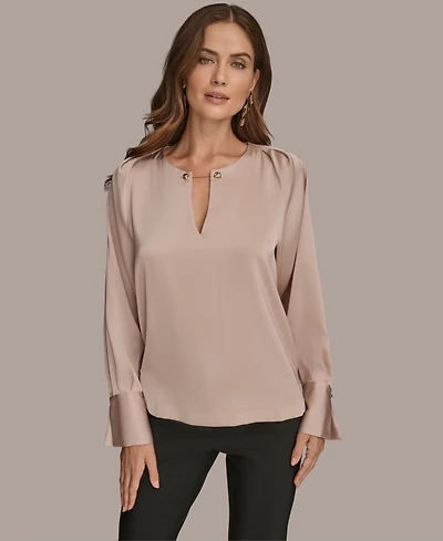 Donna Karan New York Women's Round Neck Top
