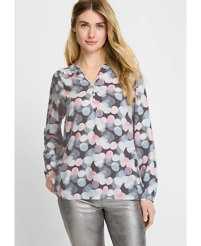 Olsen Women's Digital Dot Tunic Blouse