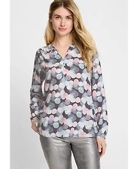 Olsen Women's Digital Dot Tunic Blouse