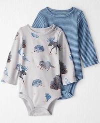 Little Planet by Carter's Baby Boys 2-Pack Organic Long Sleeve Bodysuits