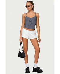 Edikted Womens Leeroy French Terry Shorts