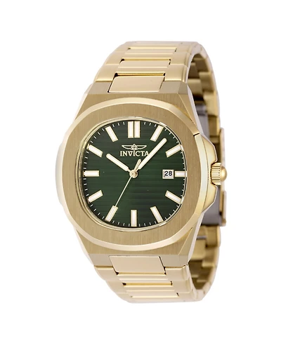 Invicta Men's 48518 Speedway Quartz 3 Hand Green Dial Watch