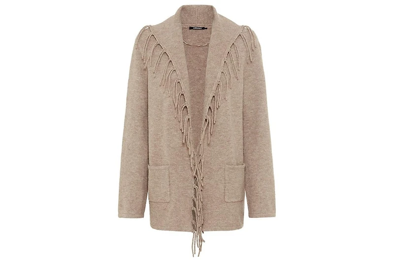 Olsen Women's Fringe Trim Cardigan