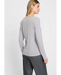 Olsen Women's Solid Long Sleeve T-Shirt