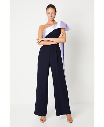 Coast Women's Bow One Shoulder Wide Leg Jumpsuit