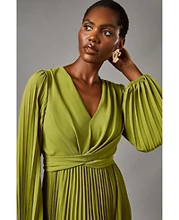 Coast Women's Pleated Wrap Front Dress