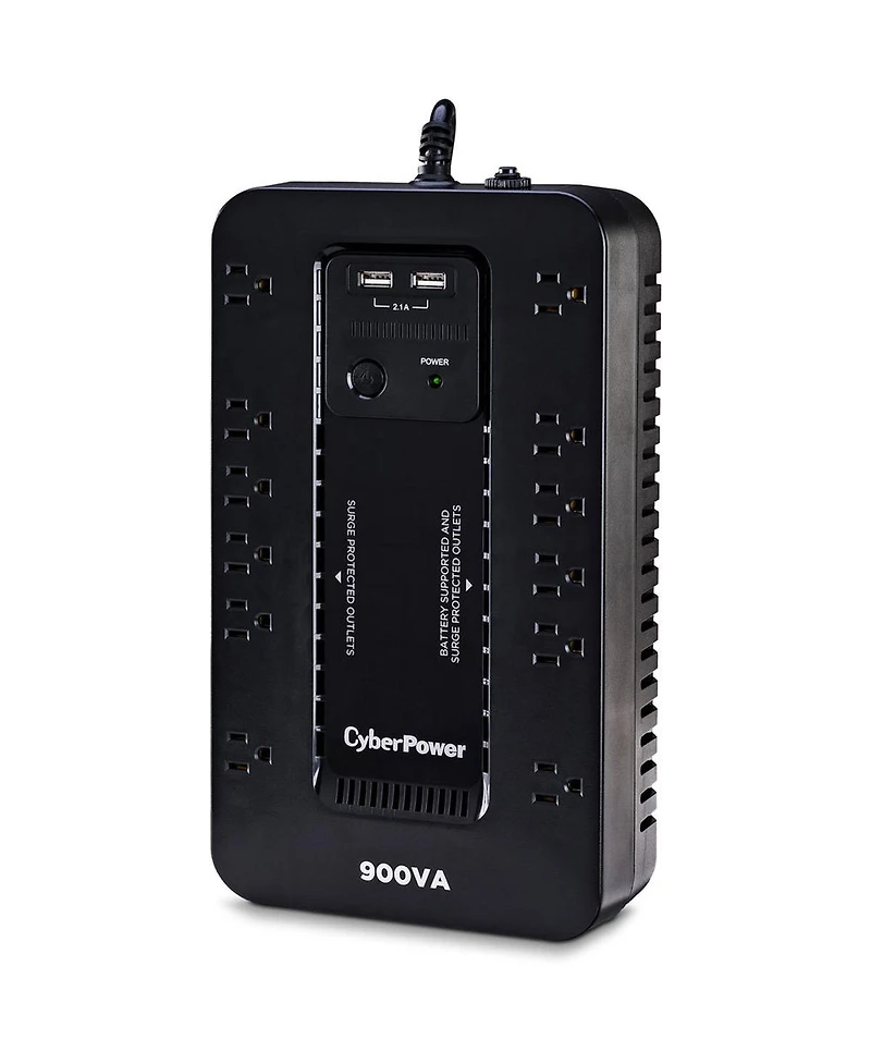 CyberPower ST900U 12-Outlet Compact Standby Ups with 2x Usb Type-a Ports, 900 Va / 500W Power