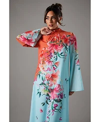 Coast Women's Printed Tie Back Column Maxi Dress