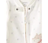 Carter's Baby Girls Fox Zip-Up Sleep and Play Coverall