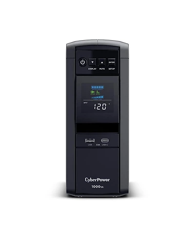 CyberPower CP1000PFCLCDTAA 1000VA/600W PFC Sinewave LCD Mini-Tower Ups System, Taa Compliant, Black