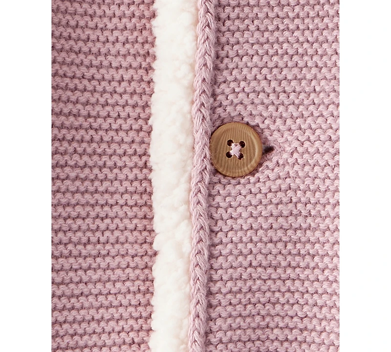Carter's Baby Girls Sherpa-Lined Cardigan