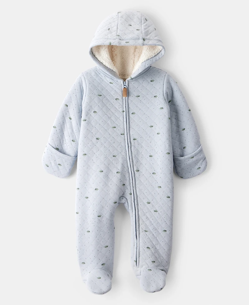 Carter's Baby Boys Long Sleeves Dinosaur Print Jumpsuit