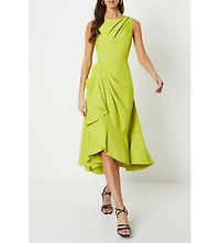 Coast Crepe Ruffle Dress With Low Back