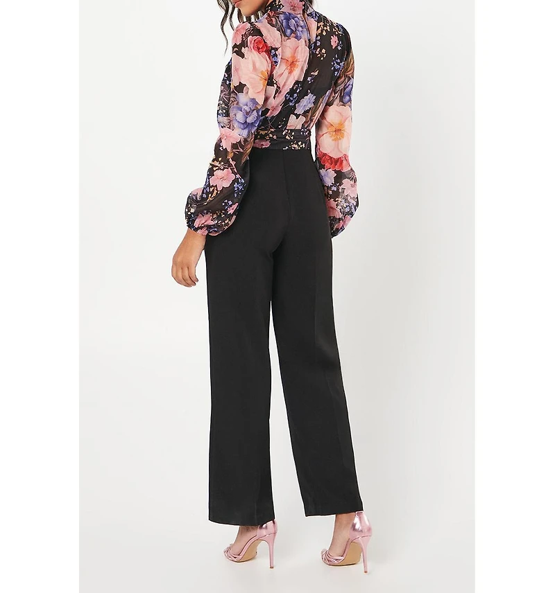 Coast Blouson Sleeve Pintuck Wide Leg Jumpsuit